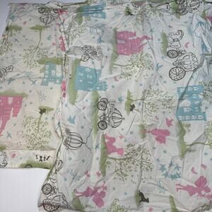 Pottery Barn Elizabeth Toile Princess Castle Pillowcases